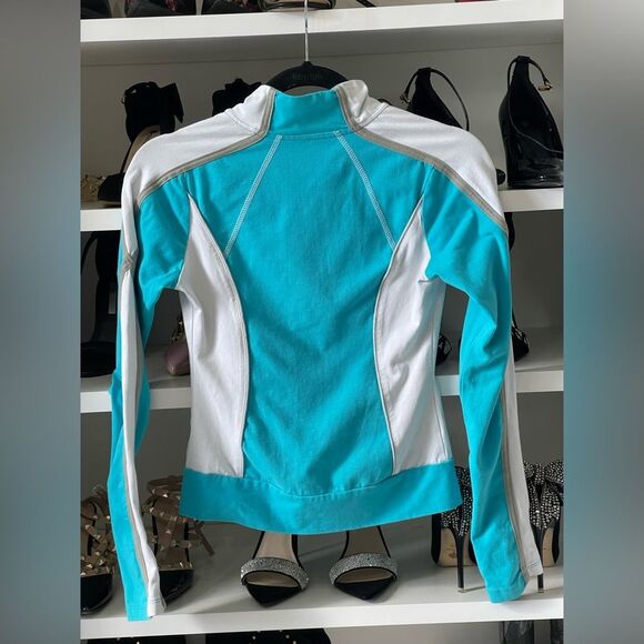 Women's Athletic Blue and White Jacket Size Small - Picture 2 of 11